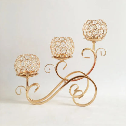 Bougeoir cristal chandelier 3 branches