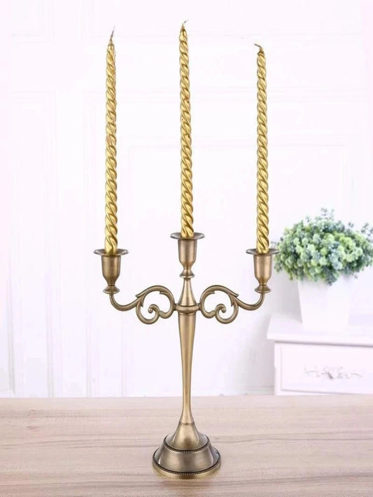 Chandelier bougeoir en bronze 3 branches